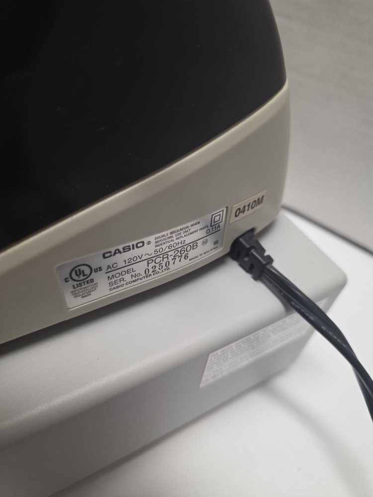 Casio PCR-260B Cash Register With One Key Only Minor Testing