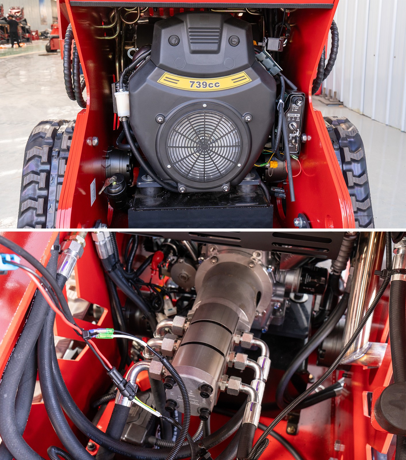 480 2645Lbs Tracked EPA 23HP 13GPM Mini Skid Steer 3-Pumps FREE SHIP Unloading