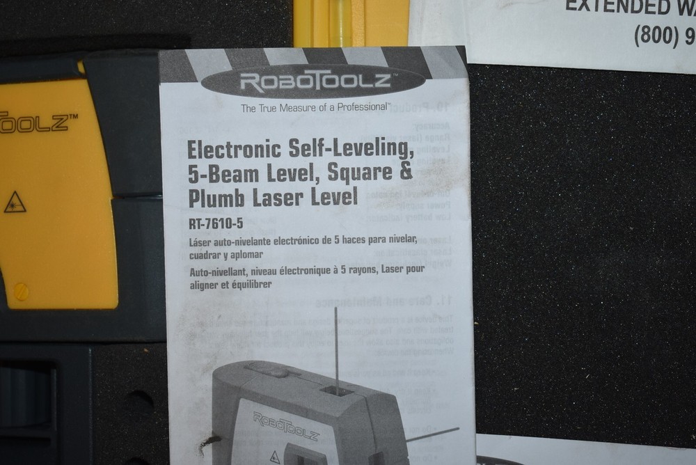 RoboToolz 5 Beam Laser Level RT-7610-5 with case