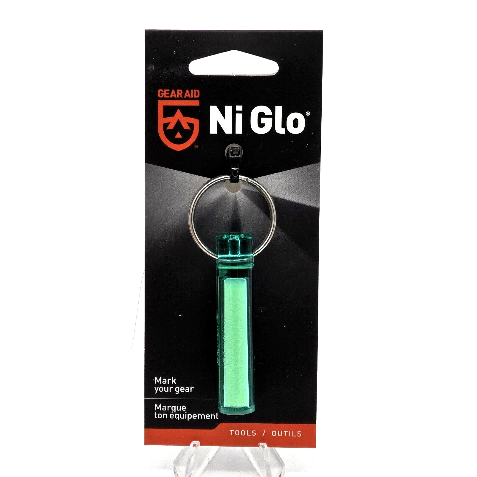 Ni-Glo Solar Gear Marker 91501 Green Recharges By Sun or Light Source Keychain