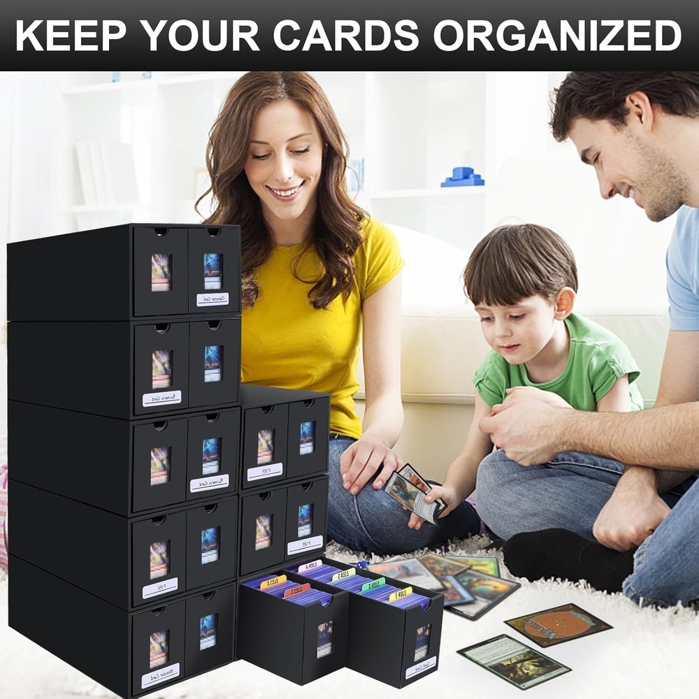 14000+ Card Storage Box, 2700+ Toploader Card Storage Box for Commander Displ...