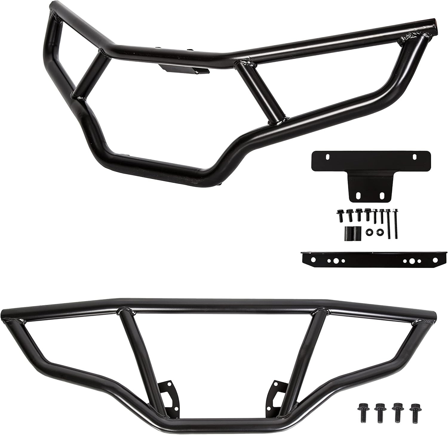 ECOTRIC Front & Rear Brush Guard Bumper 2Pcs Compatible with 2014-2024 Polaris S
