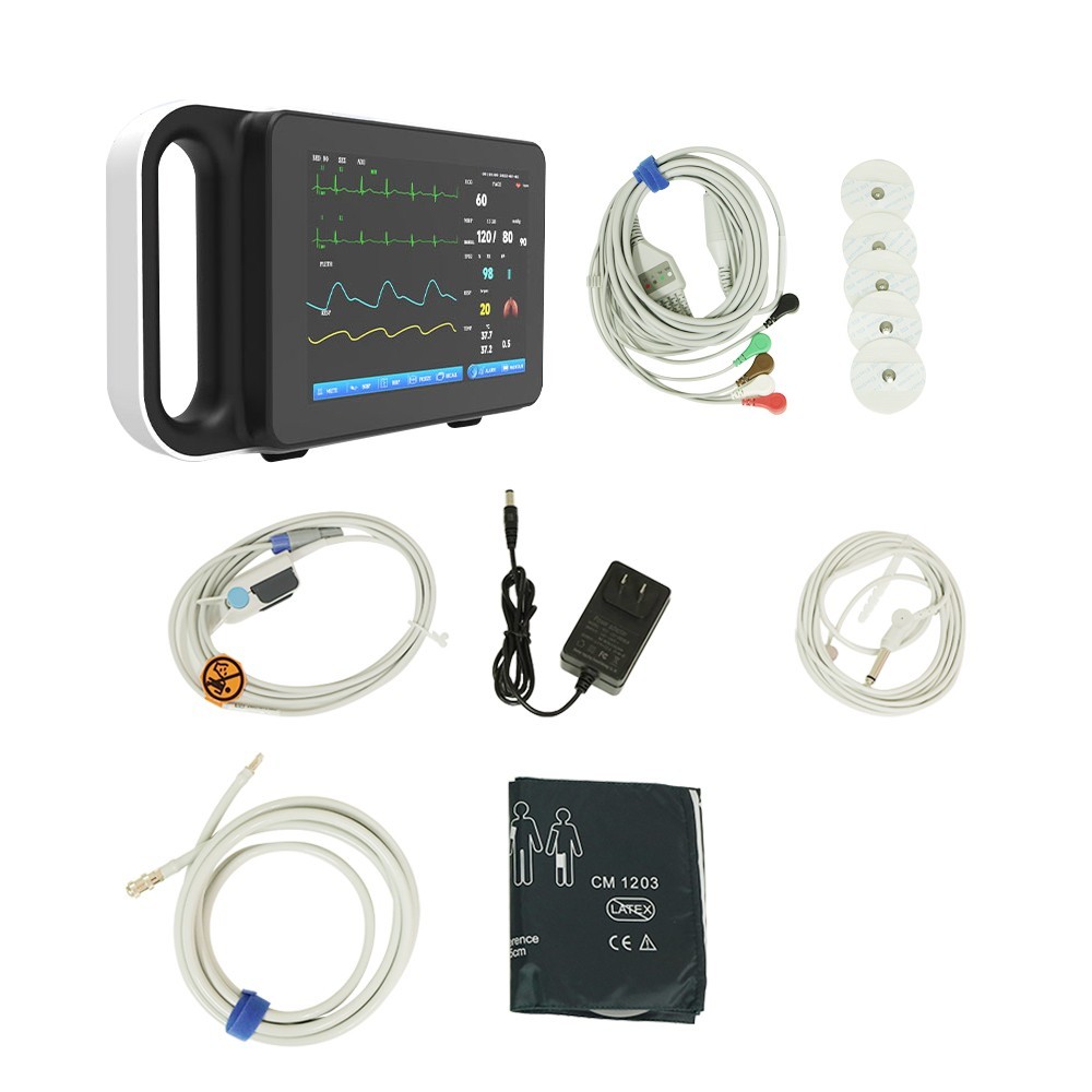 Multi-parameter Patient Monitor Vital Signs Monitor ECG/NIBP/TEMP/RESP/SPO2/PR