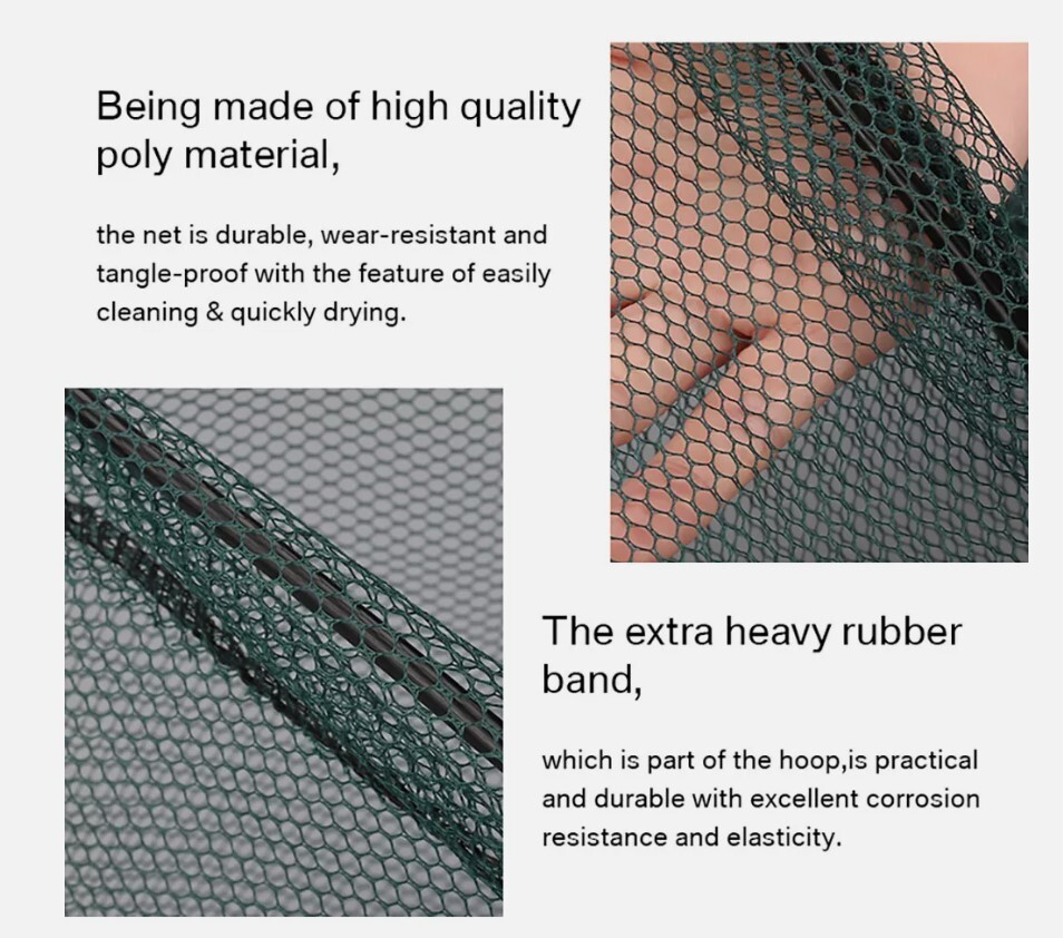 Telescopic Folding Aluminum Handle Fishing Landing Net 3 Section Extending Pole