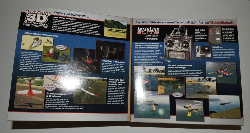 RealFlight G4 R/C Simulator Futaba Controller +game interlink elite in box
