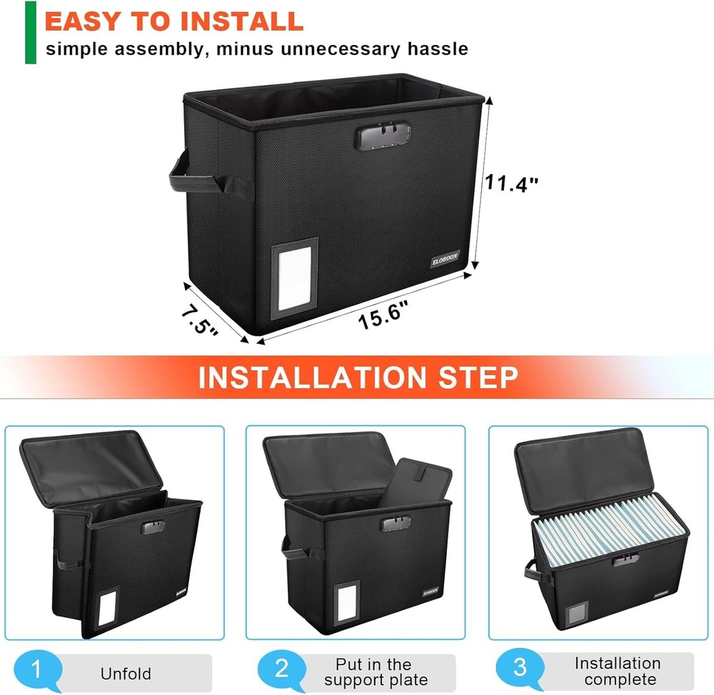 Comic Book Storage Box, Fireproof & Water-Resistant Comic Book Box with Lock ...