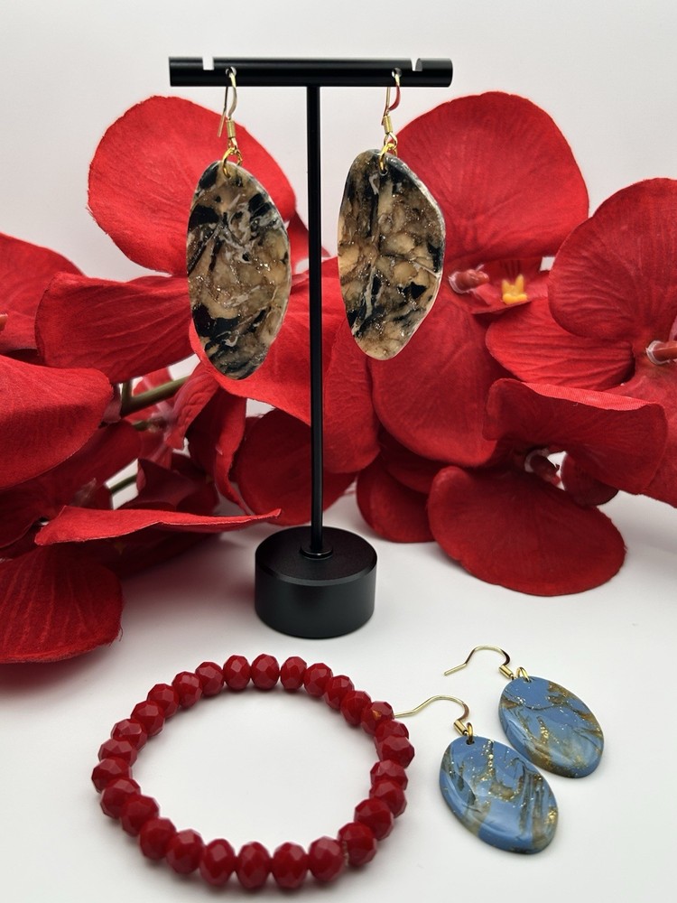 Handmade Earrings & Matching Bracelet