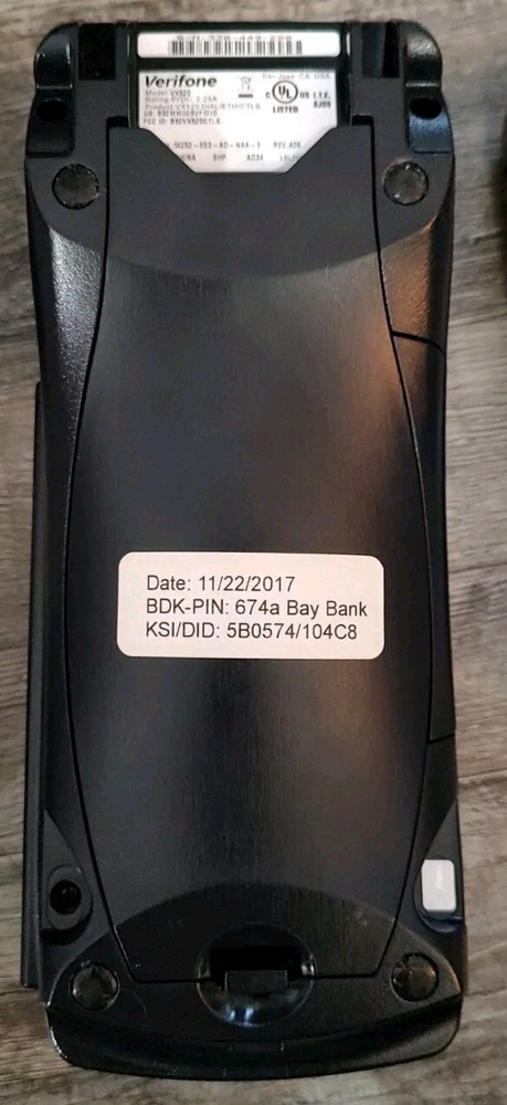 VERIFONE VX520 VX805 CREDIT CARD MACHINE CHIP READER W/Power & Connection Cables