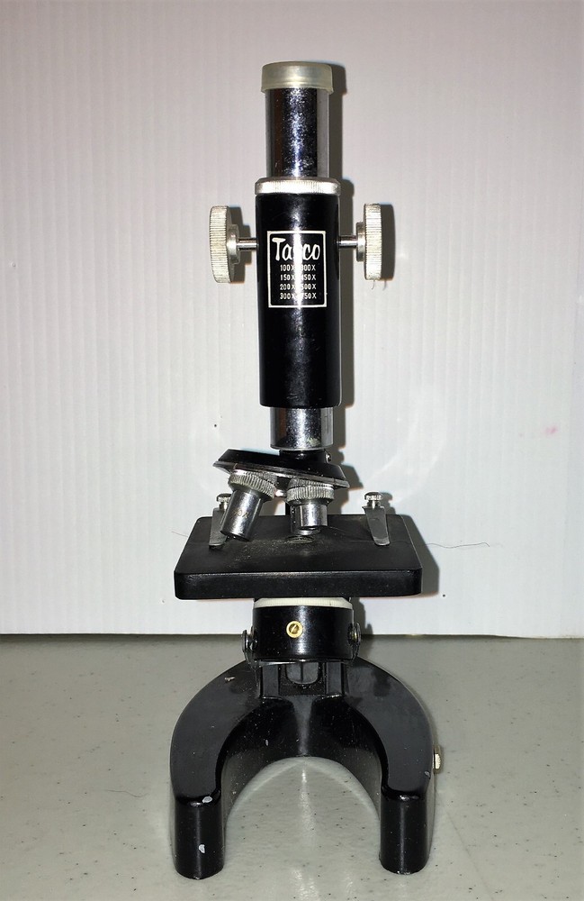 Tasco Microscope Deluxe Wood Case Box Japan