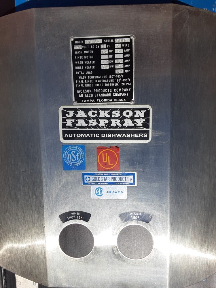 Jackson 10AB Round Commercial Dishwasher FRONT SHIELD COVER GUARD