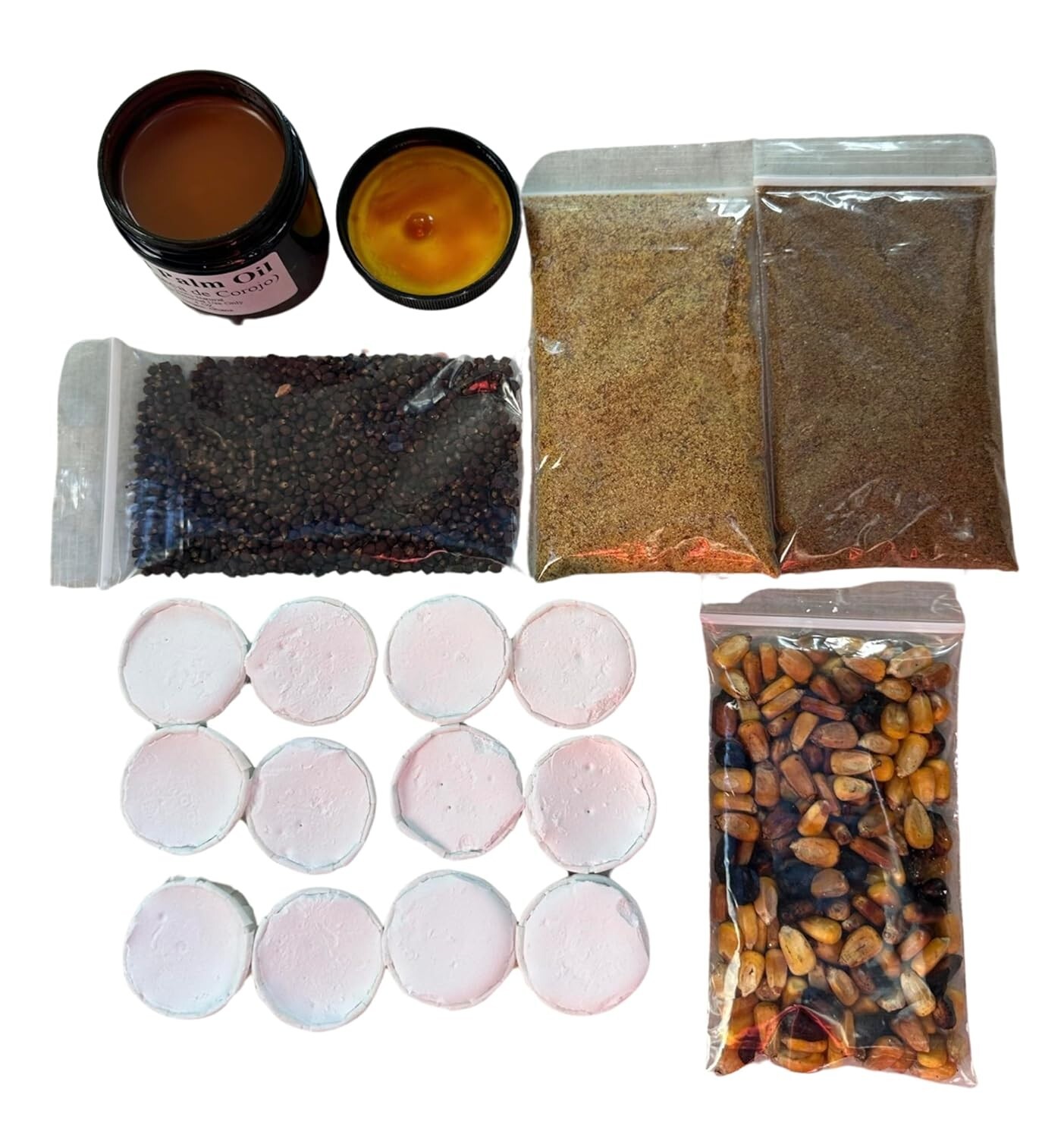 Elegua Offering Kit, Santeria, Yoruba, Ifa EKU Eja Awado Atare Efun Agbado.