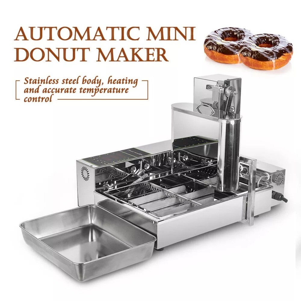 Commercial Automatic Donut Machine Electric Chocolate Doughnut 4 Rows 2000W
