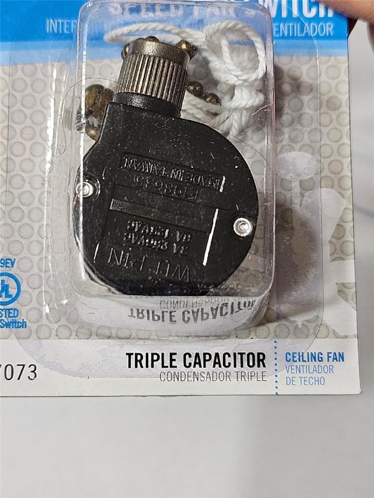 2 Pcs Westinghouse 3 Speed Ceiling Fan Pull Chain Switch Antique Brass