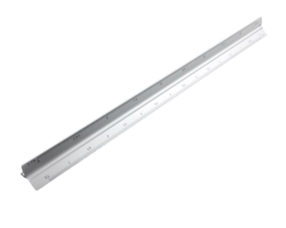 Aluminum 30Cm Triangular Scale Engineering Ruler 1:20, 1:25, 1:50, 1:75, 1:100,