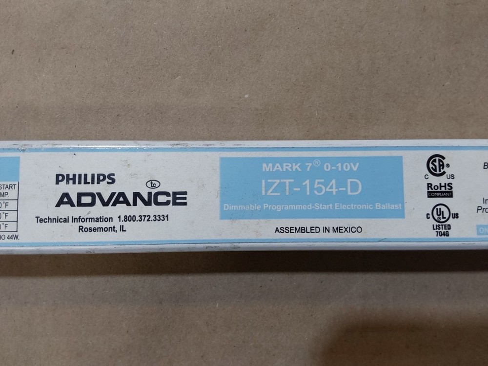 Philips Advance Mark 7 IZT-154-D Dimmable Programmed Start Ballast
