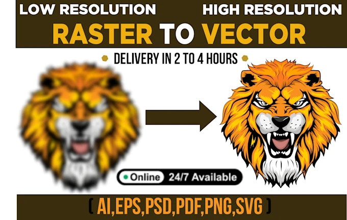 recreate, redraw, retrace logo or image with manual vector tracing