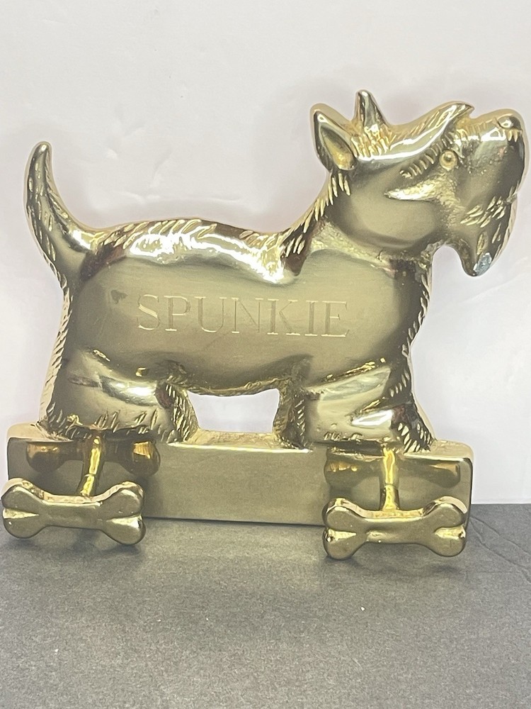 “Spunkie” Solid Brass Key Or Dog Leash Holder For Wall