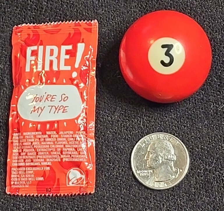 Replacement mini billiard Ball - Solid Red #3 Ball 1.5"