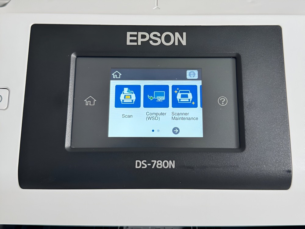 Epson Workforce DS-780N J381C Duplex Network Document Scanner w/Adapter GRADE A!