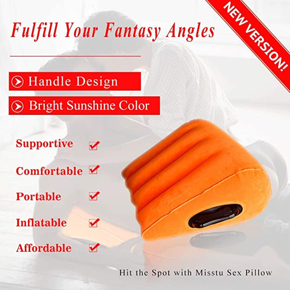 TOUGHAGE Inflatable Triangle Wedge Pillow Cushion Intimate Position Back Support