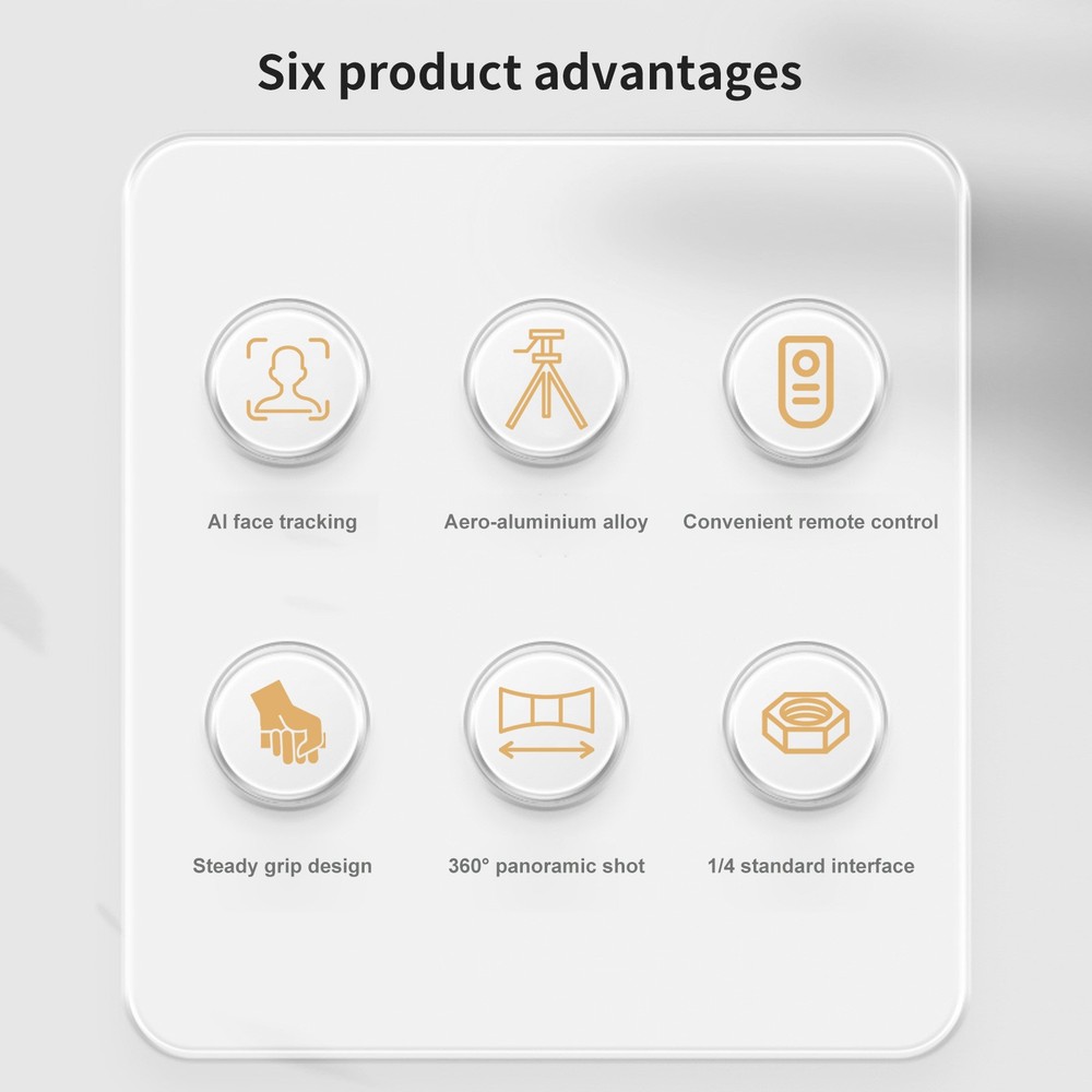 TOALLIN Automatic Face-Tracking Gimbal Remote Shutter Gesture & Remote Control