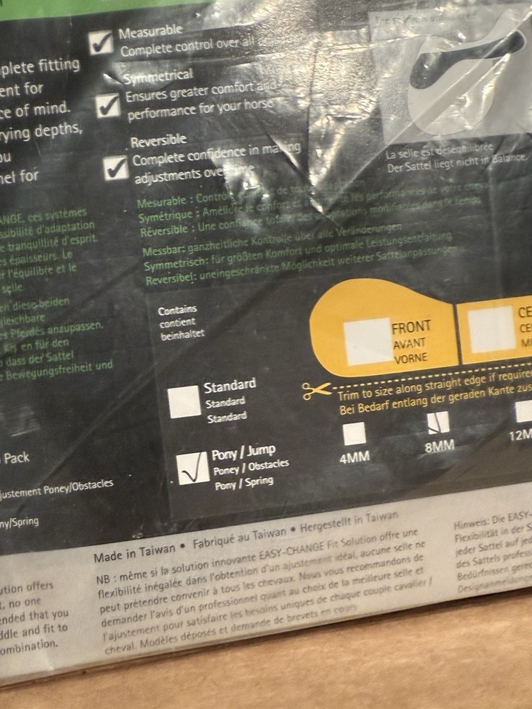 Wintec Bates Easy Change Riser System. Pair - Pony Or Jump Riser. Rear 8 mm.