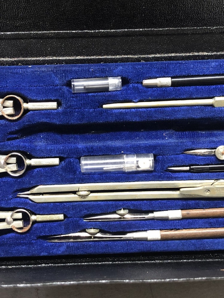 Vtfg Compass #807 Drafting Engineering Drawing Tool Set US Government Incomplete