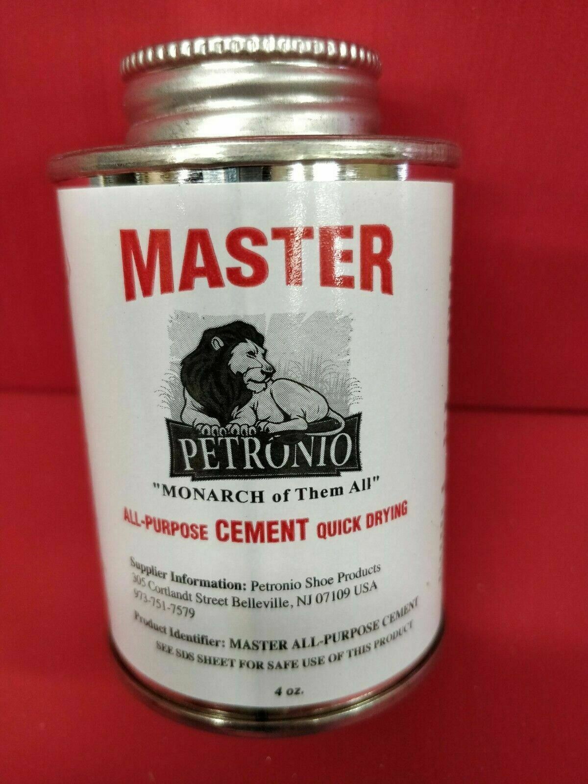 Master All Purpose Cement 4oz Brush-in-Can - Shoe Glue Contact Cement for Repair