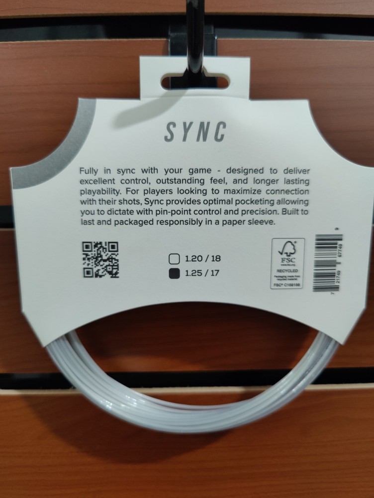 ReString Sync Tennis String - Gray, 1.25/17g, Co-Poly, sold by the Pack.