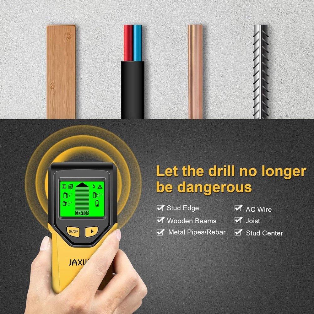 Versatile Stud Finder with LCD Alerts - Essential Tool for DIY Enthusiasts