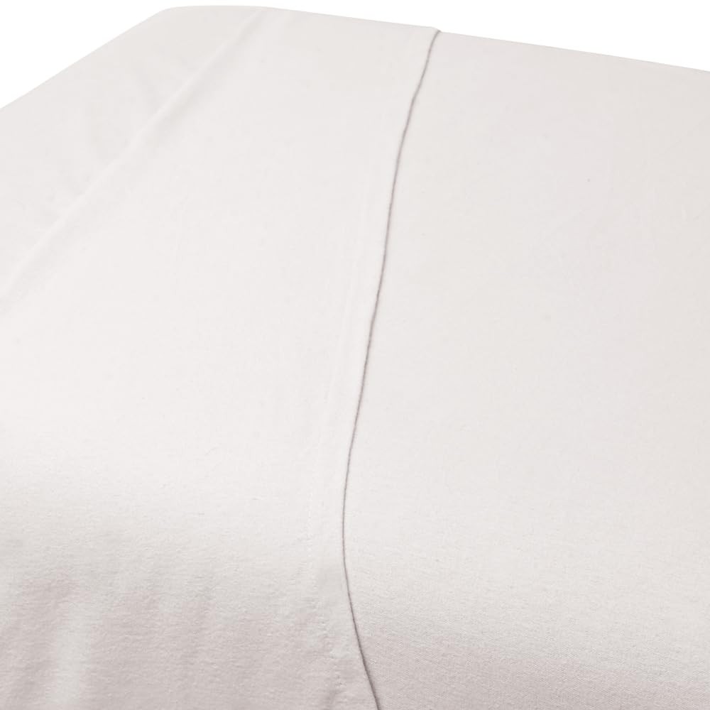 ForPro Premium Flannel Flat Sheet, White
