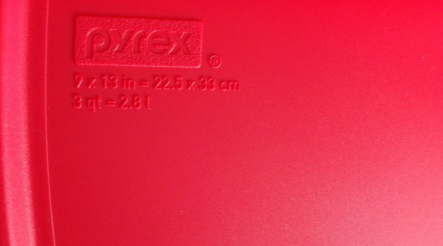 Pyrex 9x13 9 By 13 Red Rectangular Replacement Lid 3 Qt=2.8L 233-PC