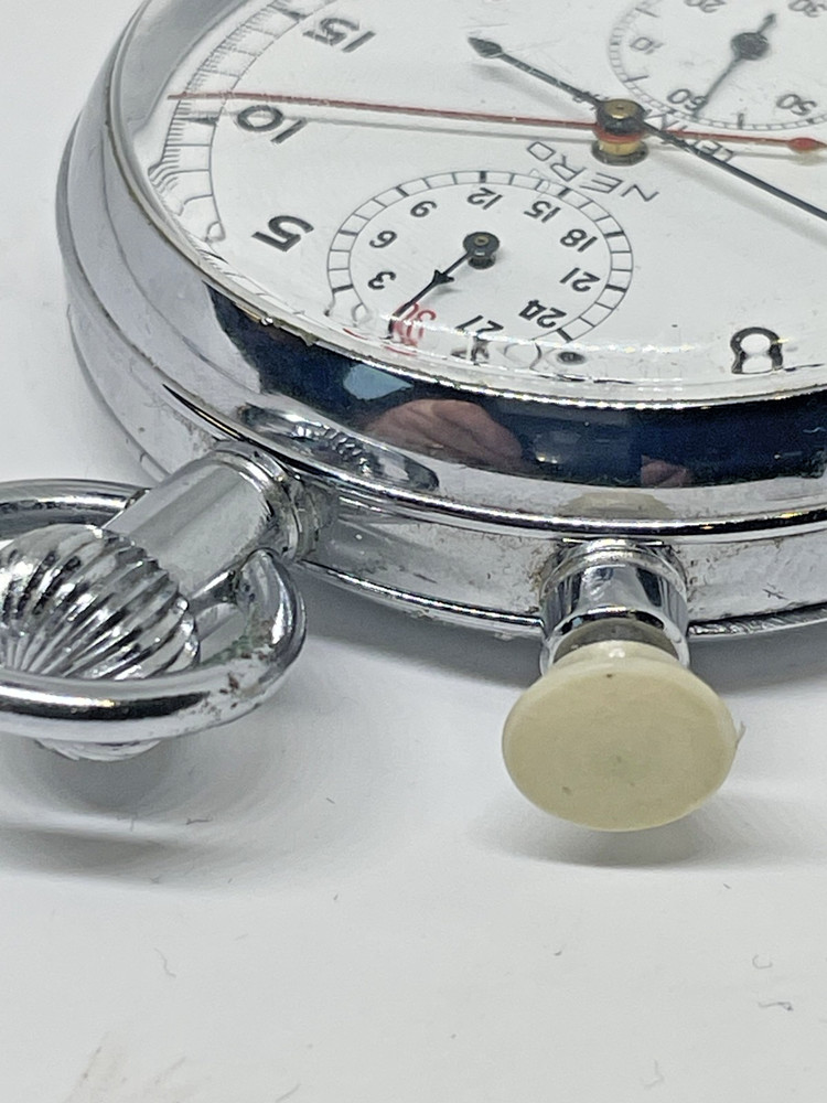 Nero Lemania Military Stop Watch With Split Second Timer
