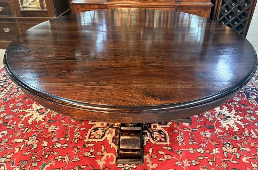 Vintage 60" Round Table Solid Hardwood Barley Twist Dining & Entry Table
