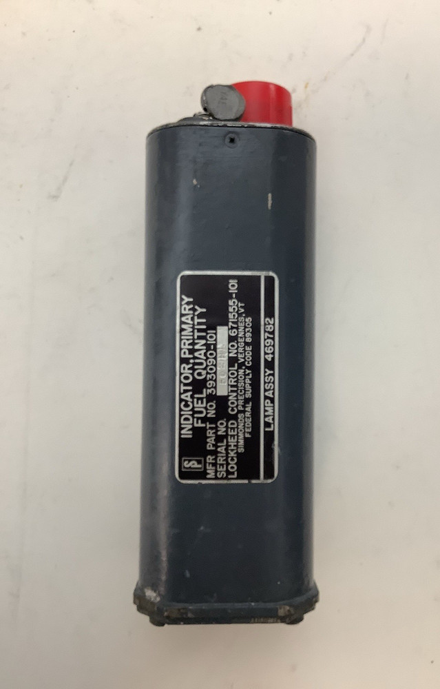 Simmonds Precision Primary Fuel Quantity Indicator Gauge 393090-101
