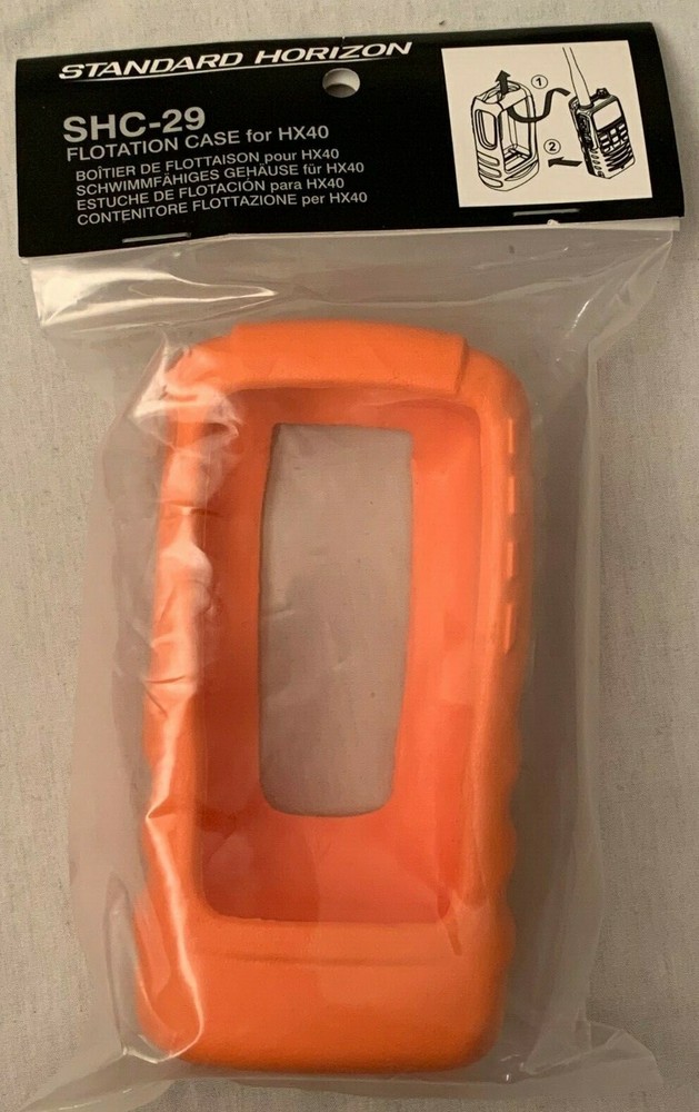 Standard Horizon HX40 Handheld VHF Radio Floating Float Flotation Case Orange