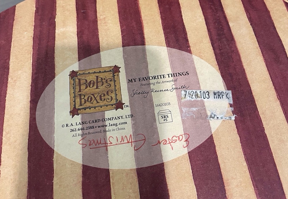 Bob's Boxes W/Clock Ivy Stripes My Favorite Things Shelly Smith 3 Nesting Boxes