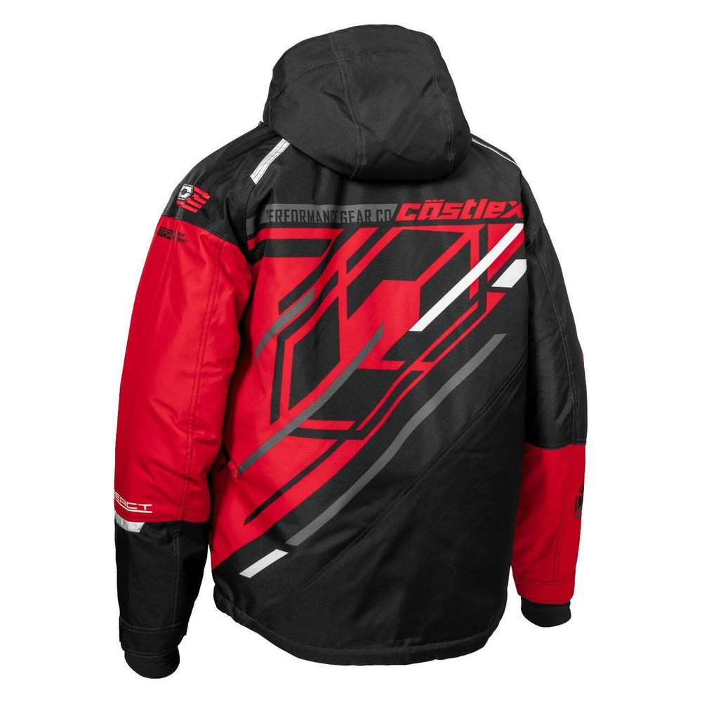 Castle X React "Floater" Snowmobile Jacket - Red/Black/Charcoal