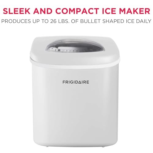 Portable Compact Ice Maker, Counter Top Ice Making Machine, 26lb per day White