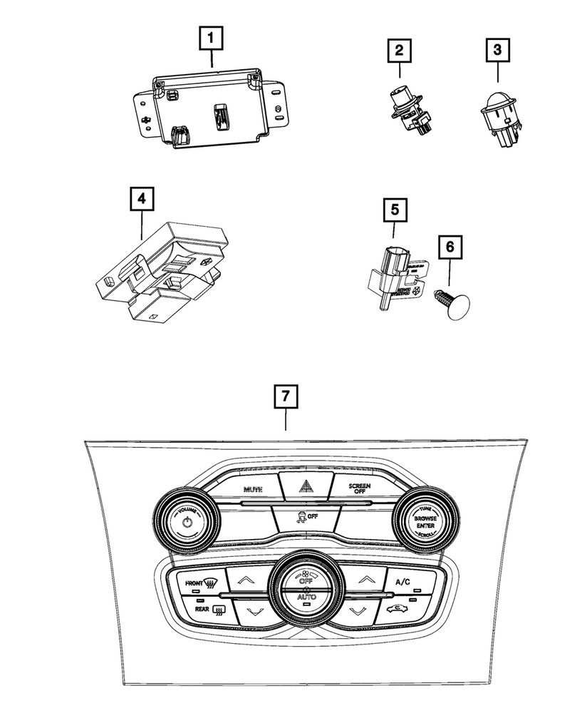 Genuine Mopar A/C And Heater Module 68340540AD