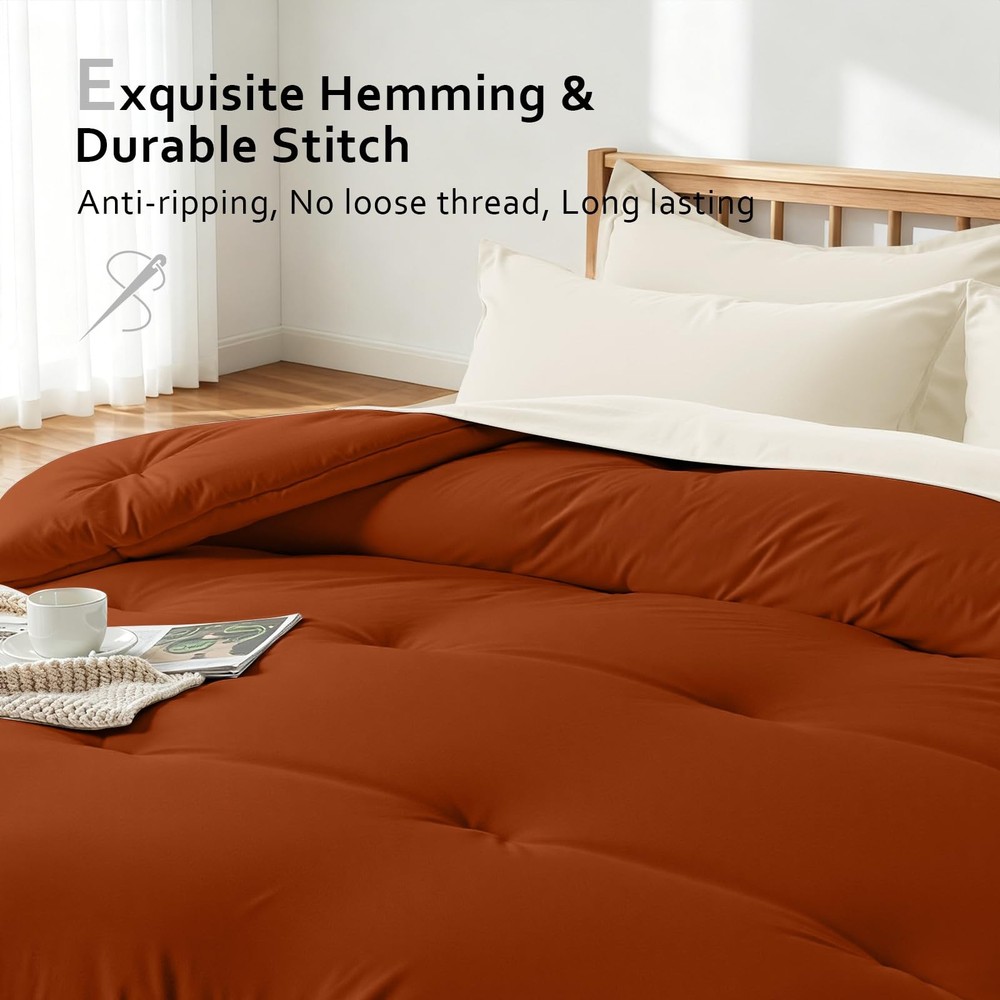 Easthome Comforters Queen Size All Season Quilted Bed Comforter Ultra-Soft Down