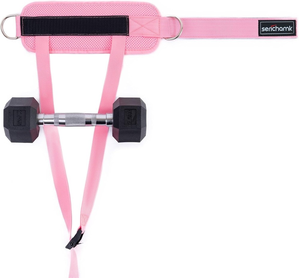 1-PAIR Adjustable Dumbbell Ankle Straps Pink NEW
