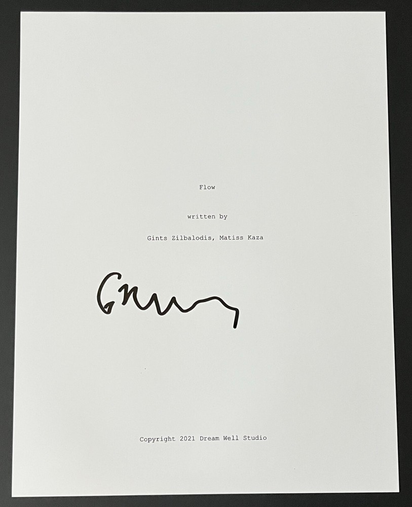 GINTS ZILBALODIS SIGNED AUTOGRAPH FLOW SCRIPT w/EXACT VIDEO PROOF & BECKETT COA