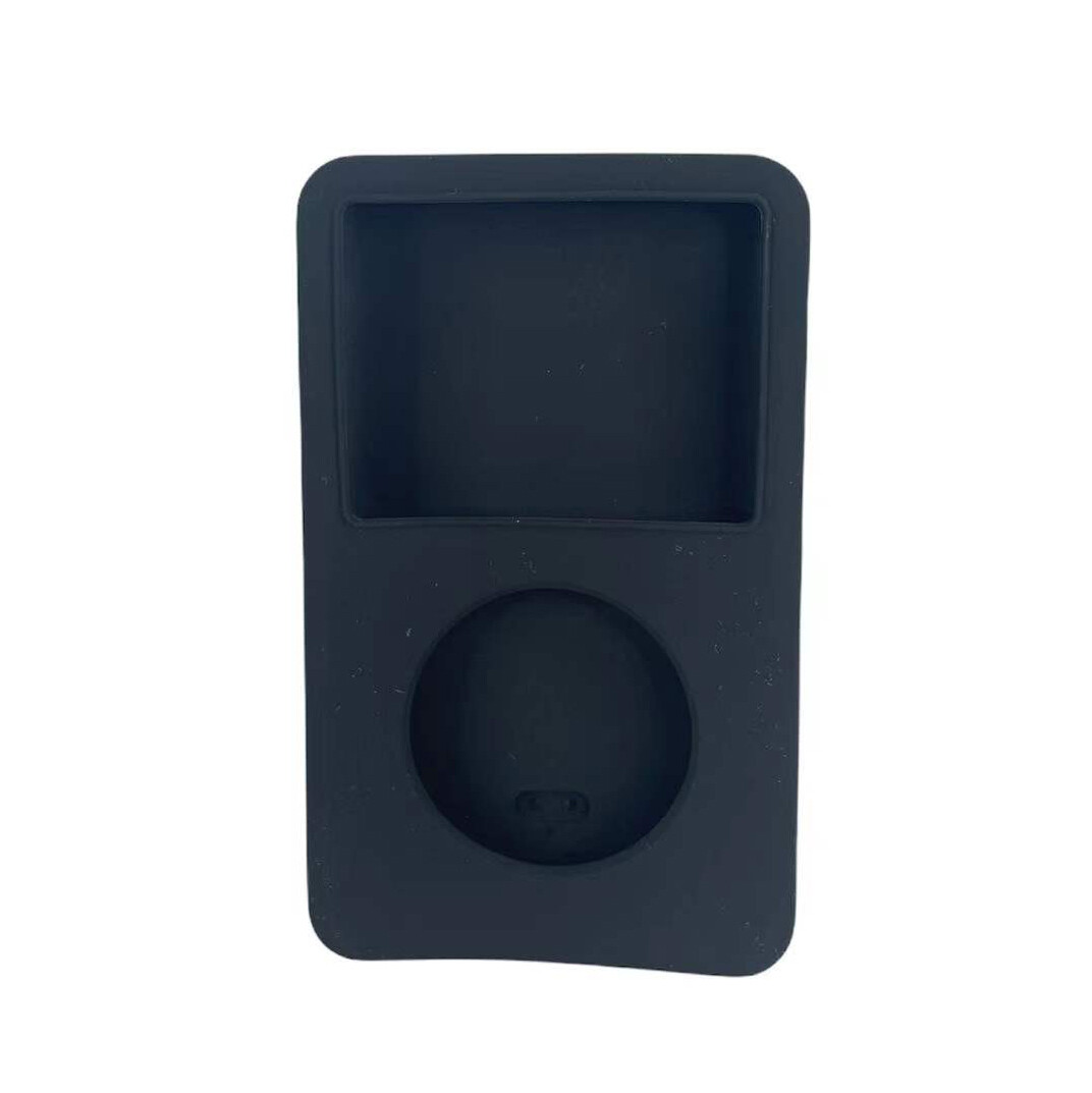 For iPod Classic 80GB/120GB/160GB Silicone Rubber Soft Skin Sleeve Case - Black