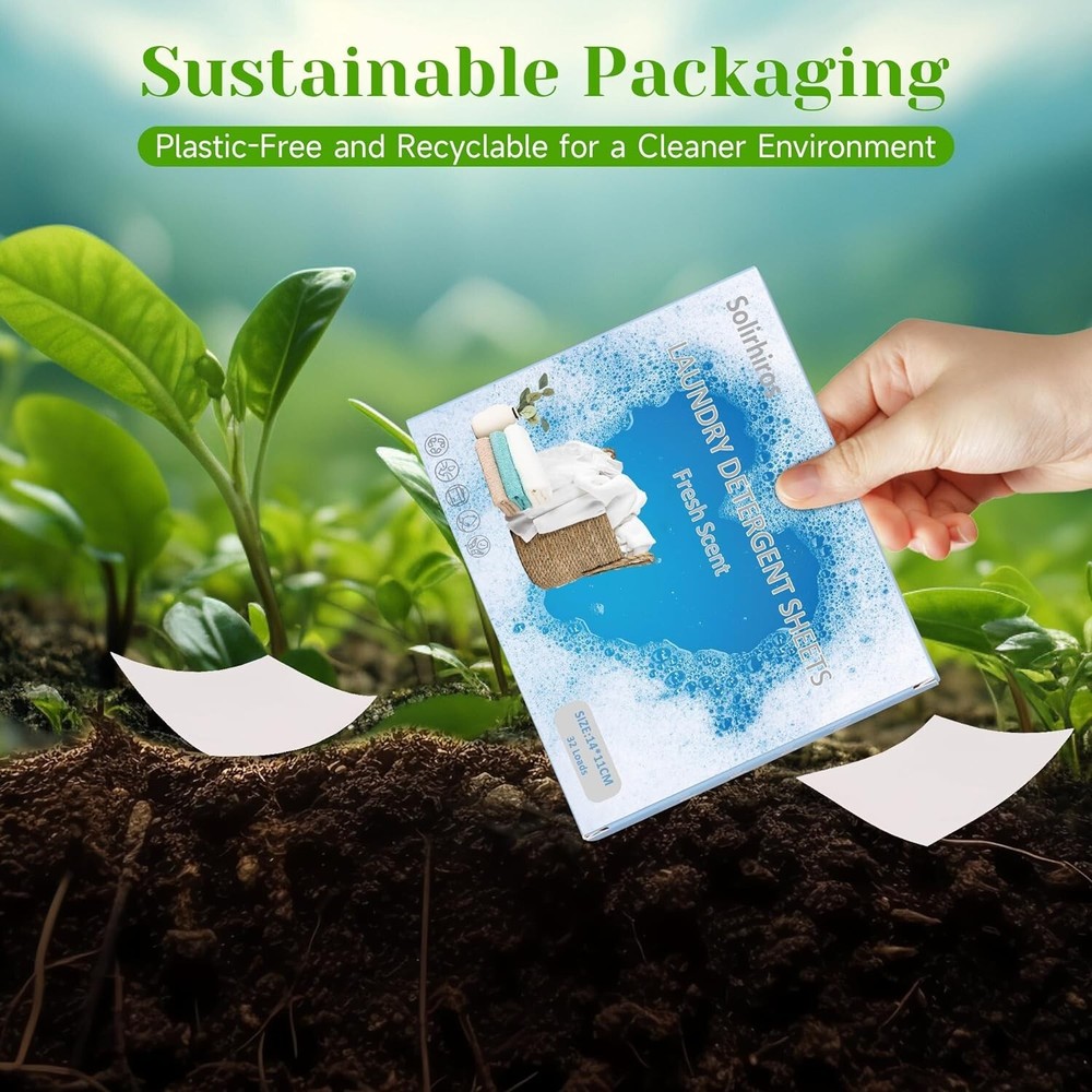 Laundry Detergent Sheets Travel Camping Eco Friendly Pack
