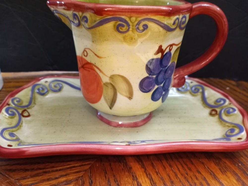 Medici Serving Tray And Pitcher Fruit Design