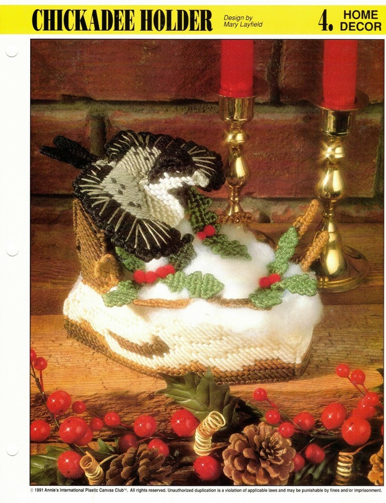 Chickadee Holder Bird Plastic Canvas Pattern By Annie's Attic