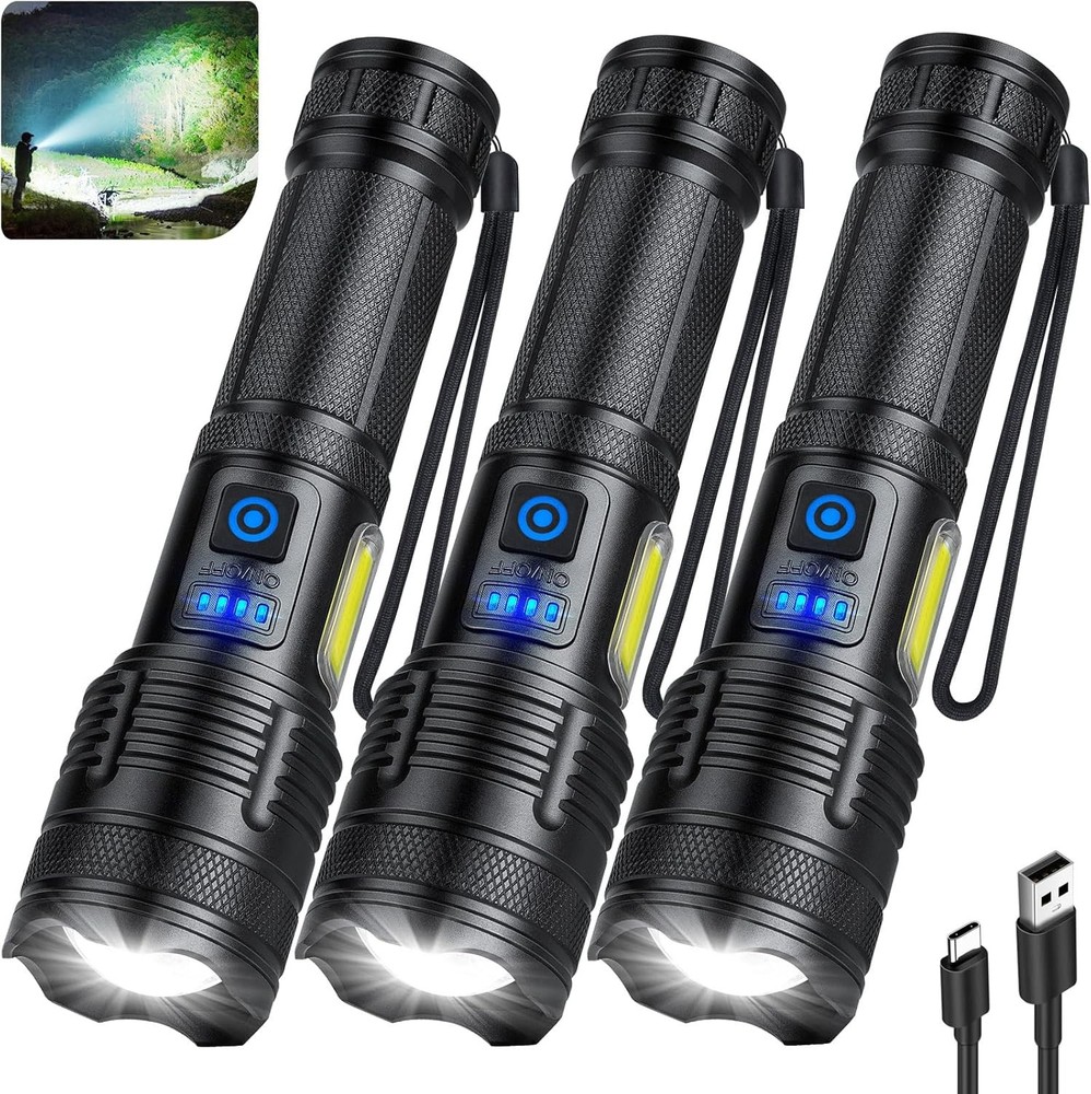 Recharable Flashlights 90, 000 High Lumen, Ultra Bright LED