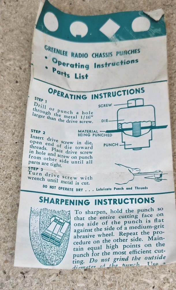 Greenlee No. 730 - 2" diameter punch - knockout