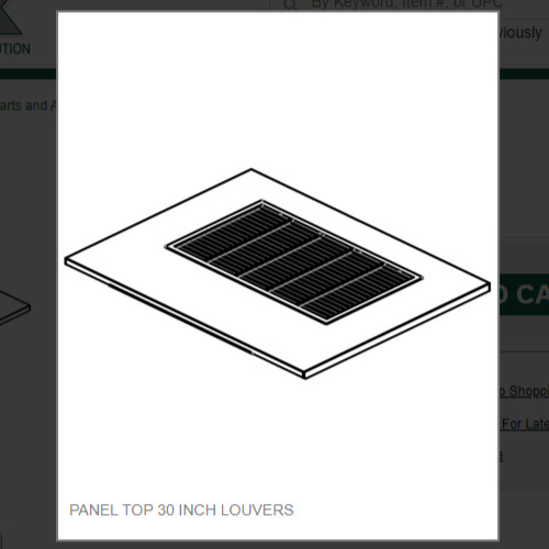 PANEL TOP 30 INCH LOUVERS #3022012-08
